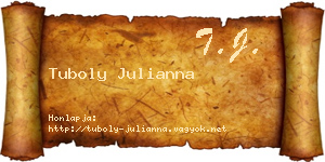 Tuboly Julianna névjegykártya